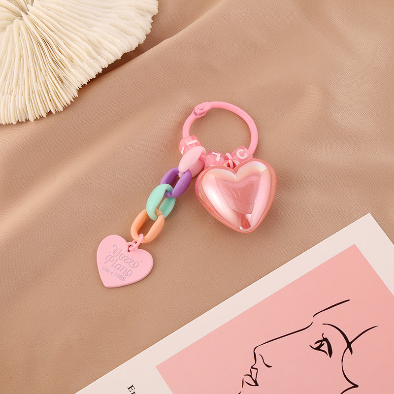 Wholesale Acrylic Color Heart Keychain